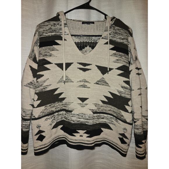 American Eagle Outfitters|100% Cotton Hooded Pullover Sweater|AEO Size S boho - Picture 1 of 5